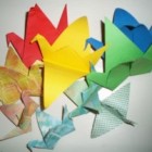 Origami kraanvogel vouwen