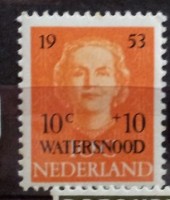 Watersnoodzegel uit 1953, met een toeslag van 10 cent (FL 0,10)