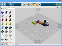 Het ontwerpscherm van Lego Digital Designer