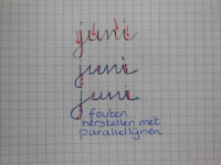 Afbeelding B: het herstellen van "foute" letters