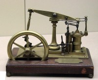 Model van de stoommachine van James Watt, 1880-1890 door S. Pemberton / Bron: Tamorlan, Wikimedia Commons (Publiek domein)